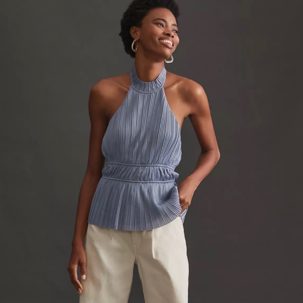 Anthropologie En Elly Pleated Halter Tank